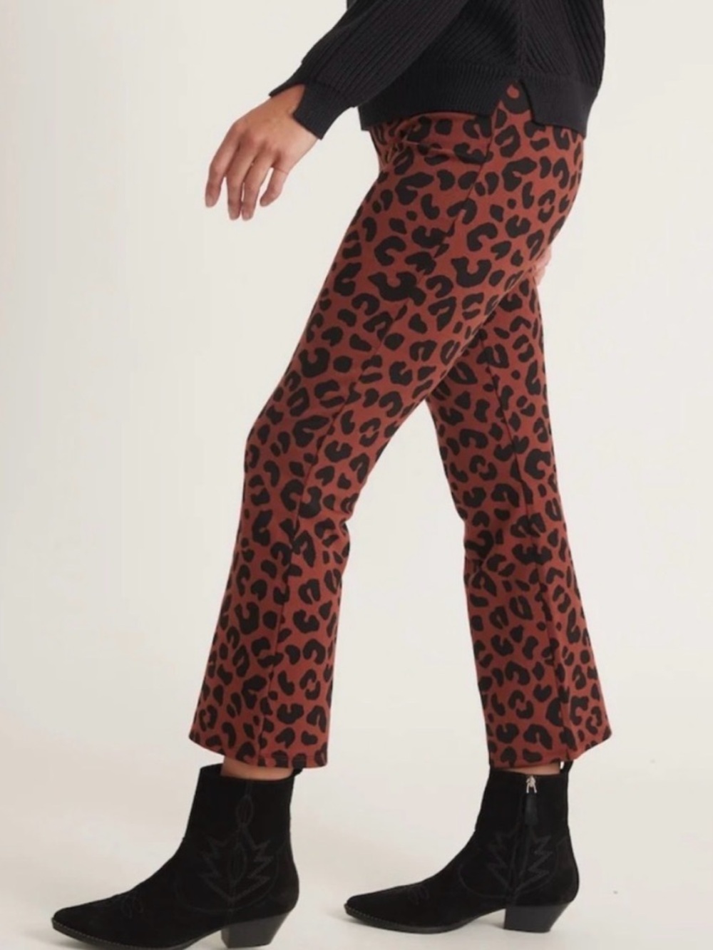 Marine Layer Valencia Kick Flare Pants in Cheetah